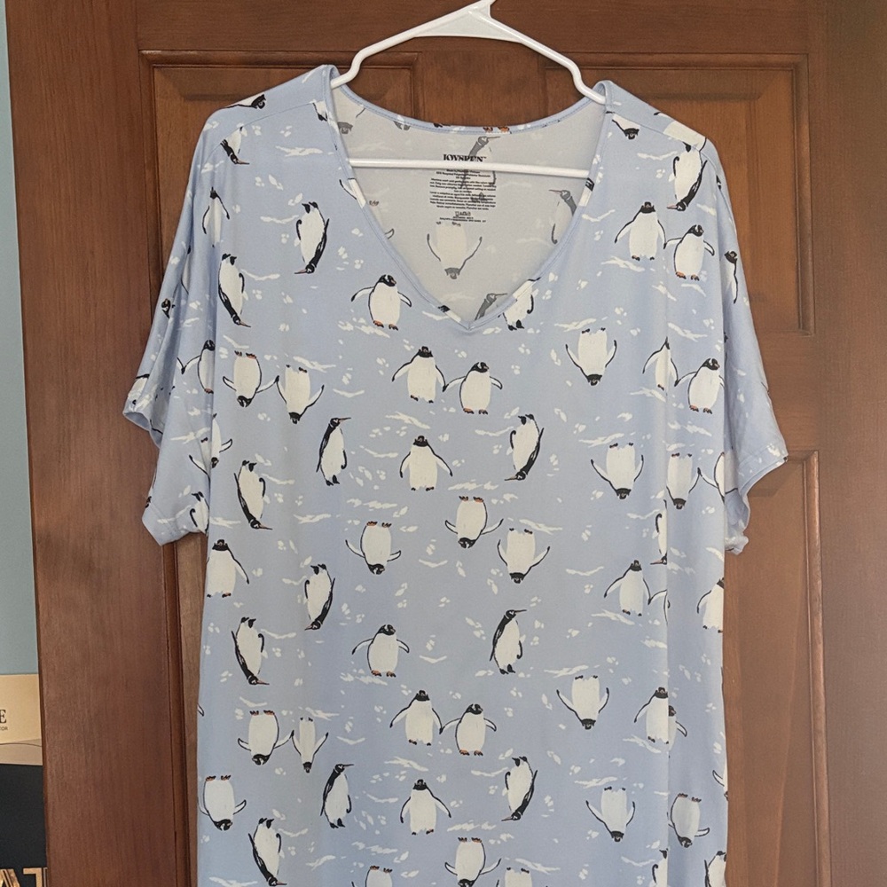 Penguin Print Blue Nightgown